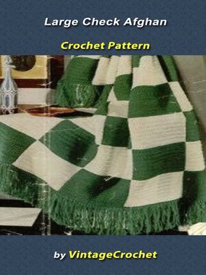cover image of Large Check Afghan Vintage Crochet Pattern